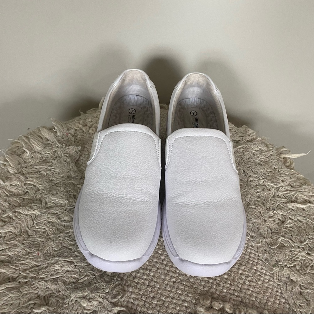 White Slip-On Sneakers